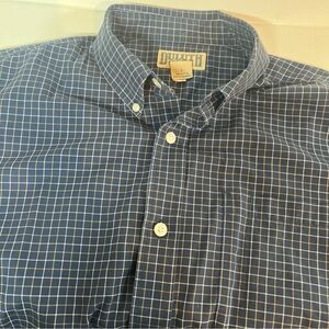 Duluth Trading Men’s SIZE LARGE Navy Blue Button Down Dress Shirt